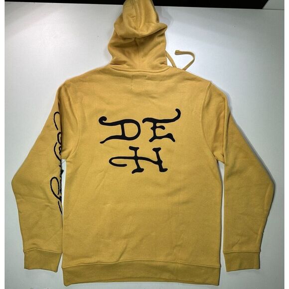 NWT Ed Hardy Retro Fire Tiger Tattoo Golden Yellow Hoodie Sweatshirt Mens Medium - Picture 5 of 9